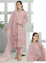 Fox Georgette Light Pink Festival Wear Embroidery Work Pakistani Suit 